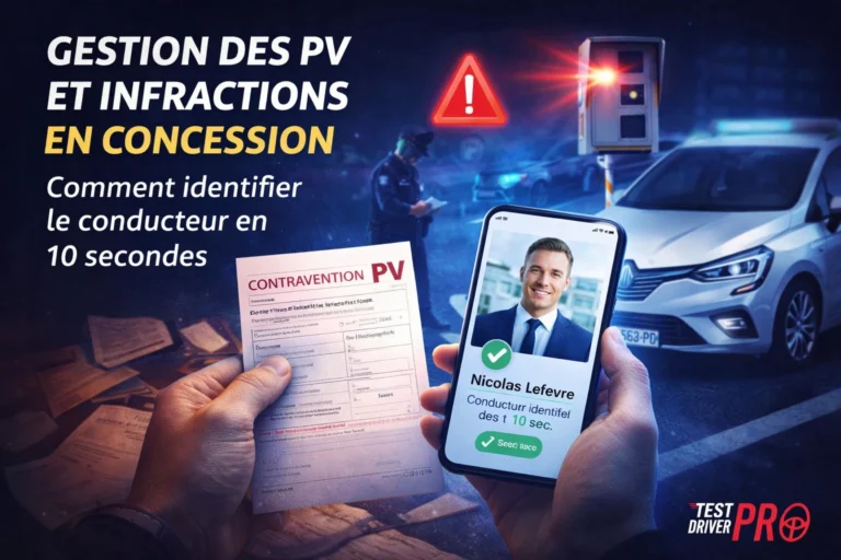 Gestion des PV et infractions en concession : comment identifier le conducteur en 10 secondes