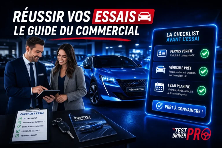 Comment bien préparer un essai automobile en concession : le guide du commercial