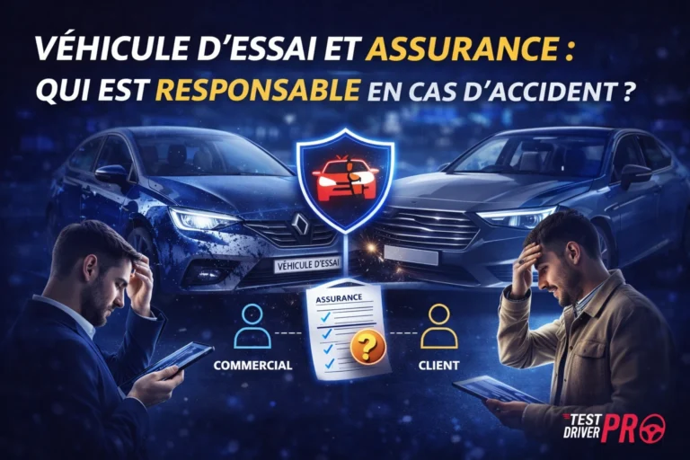 Véhicule d&rsquo;essai et assurance : qui est responsable en cas d&rsquo;accident ?