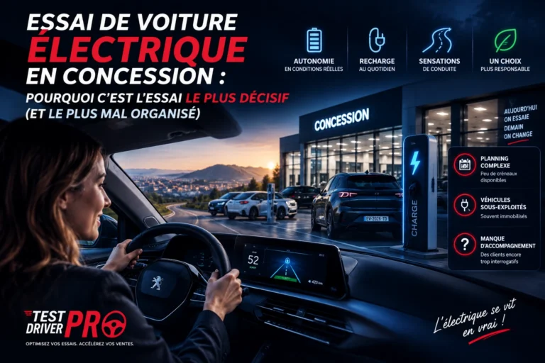 Essai de voiture électrique en concession : pourquoi c&rsquo;est l&rsquo;essai le plus décisif (et le plus mal organisé)